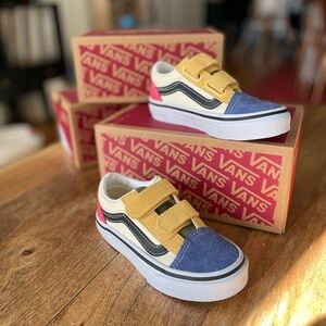 NEW Vans Kids Old Skool V Color Block Shoe